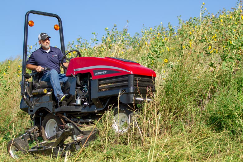 Safer solution to mowing slopes Harper Turf